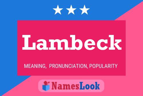 Poster del nome Lambeck