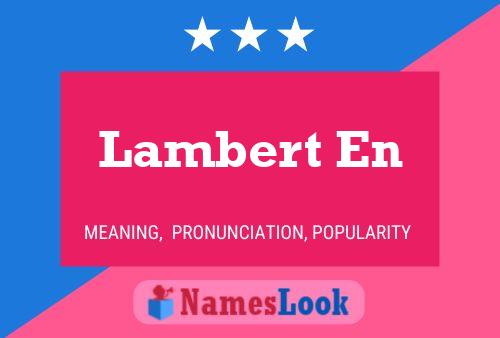 Poster del nome Lambert En