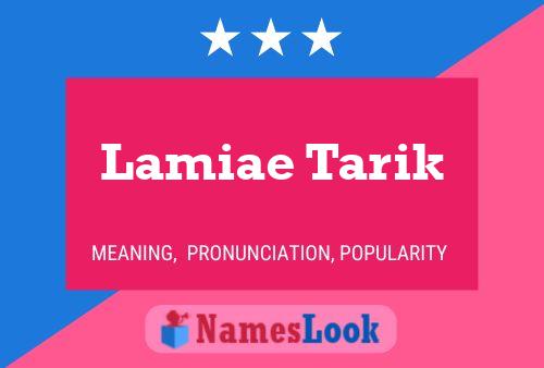 Poster del nome Lamiae Tarik