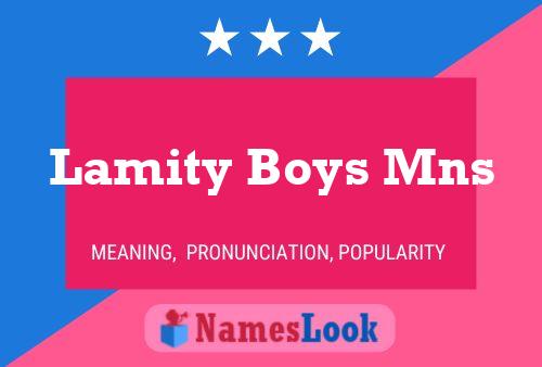 Poster del nome Lamity Boys Mns