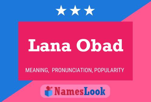 Poster del nome Lana Obad