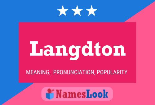 Poster del nome Langdton