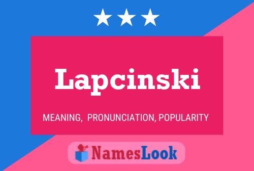 Poster del nome Lapcinski