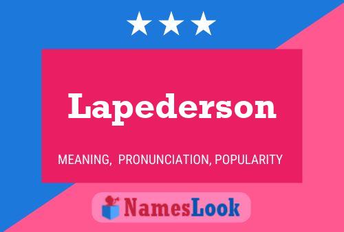 Poster del nome Lapederson