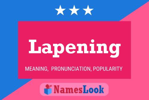 Poster del nome Lapening