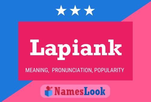 Poster del nome Lapiank