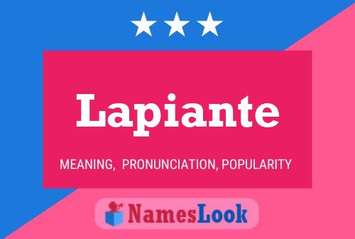 Poster del nome Lapiante