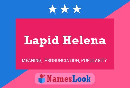 Poster del nome Lapid Helena