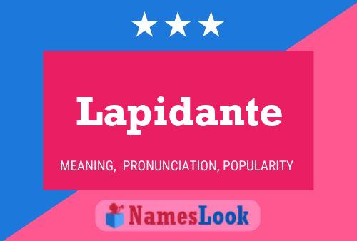 Poster del nome Lapidante