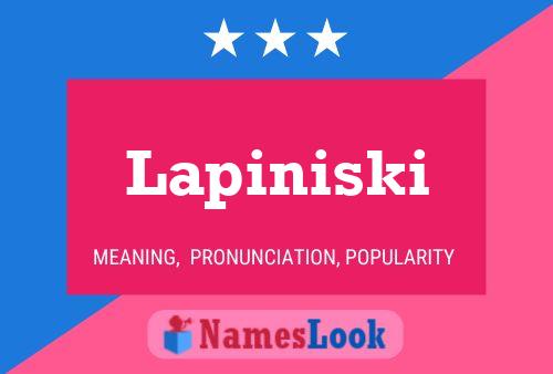 Poster del nome Lapiniski