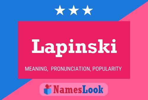 Poster del nome Lapinski