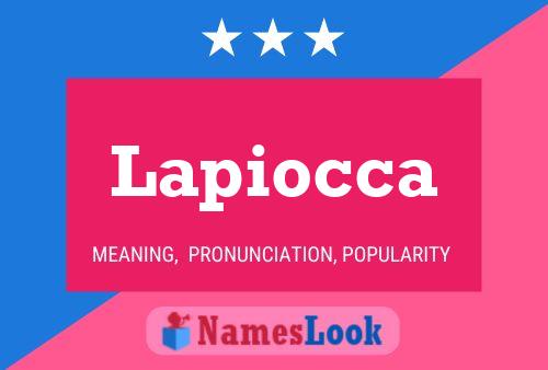 Poster del nome Lapiocca