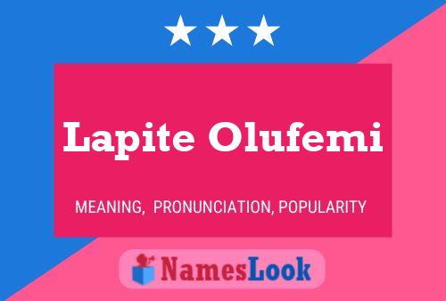 Poster del nome Lapite Olufemi