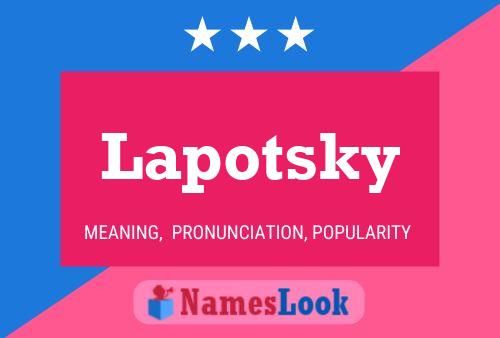 Poster del nome Lapotsky