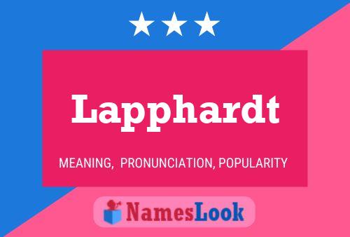 Poster del nome Lapphardt