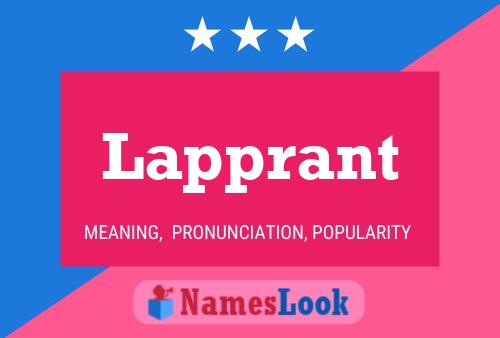 Poster del nome Lapprant