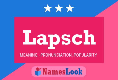 Poster del nome Lapsch