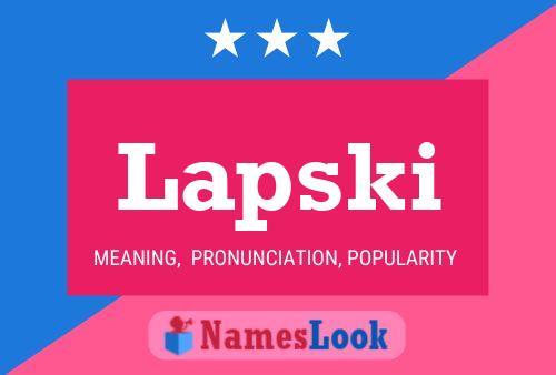 Poster del nome Lapski