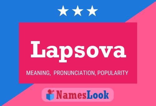 Poster del nome Lapsova