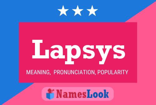 Poster del nome Lapsys