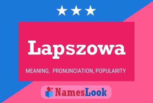 Poster del nome Lapszowa