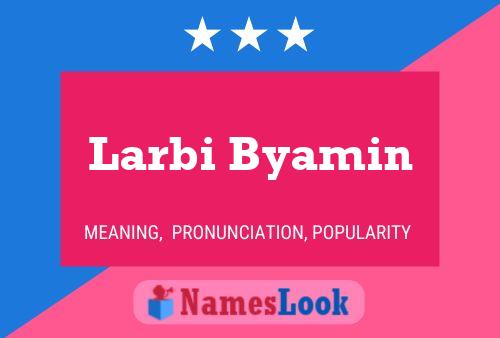 Poster del nome Larbi Byamin