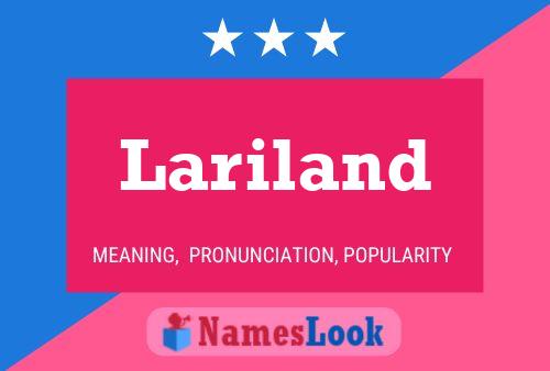 Poster del nome Lariland