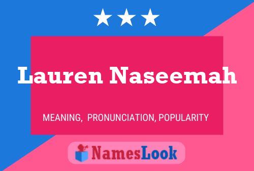 Poster del nome Lauren Naseemah