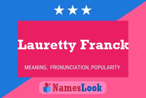 Poster del nome Lauretty Franck