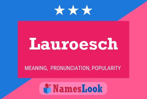 Poster del nome Lauroesch