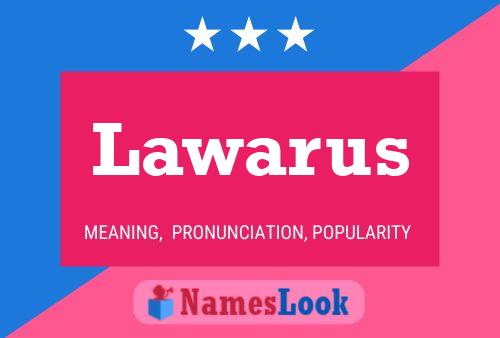 Poster del nome Lawarus