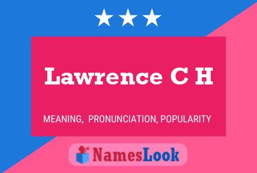 Poster del nome Lawrence C H