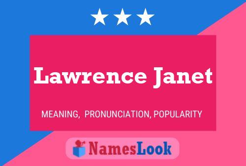 Poster del nome Lawrence Janet