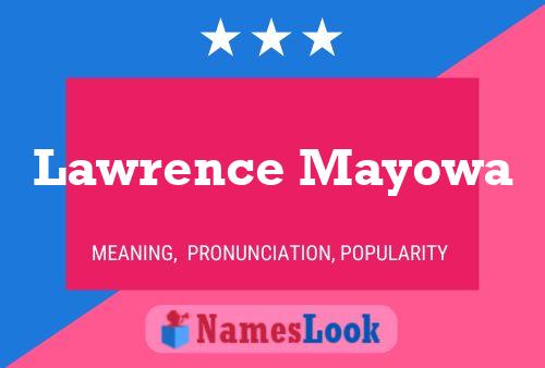 Poster del nome Lawrence Mayowa