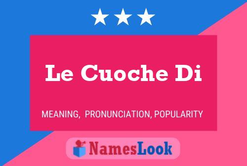 Poster del nome Le Cuoche Di