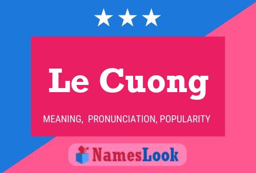 Poster del nome Le Cuong