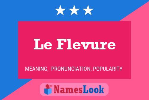 Poster del nome Le Flevure