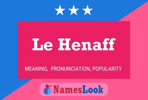 Poster del nome Le Henaff