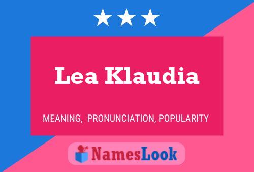 Poster del nome Lea Klaudia