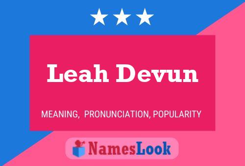 Poster del nome Leah Devun