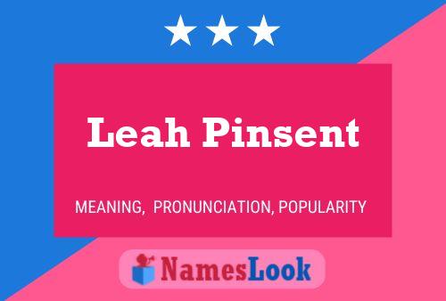 Poster del nome Leah Pinsent