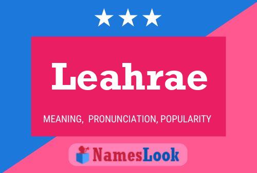 Poster del nome Leahrae