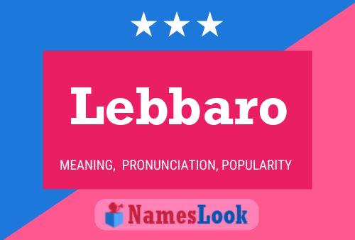 Poster del nome Lebbaro