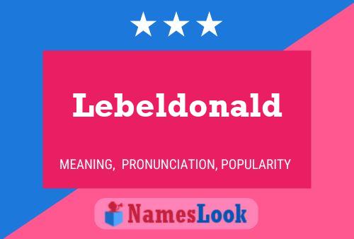 Poster del nome Lebeldonald