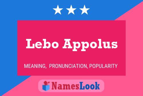 Poster del nome Lebo Appolus