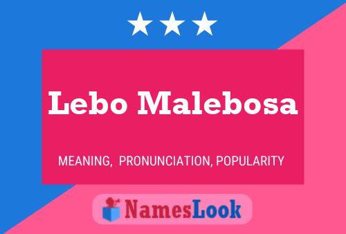 Poster del nome Lebo Malebosa