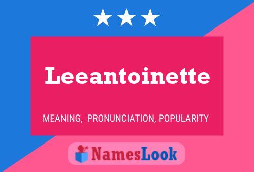 Poster del nome Leeantoinette