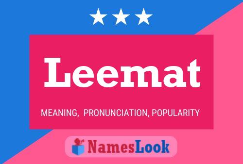 Poster del nome Leemat