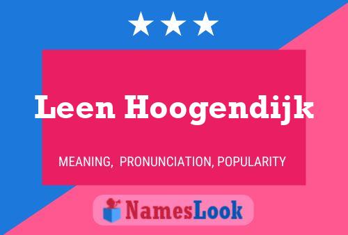 Poster del nome Leen Hoogendijk