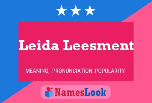 Poster del nome Leida Leesment